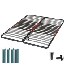 Sommier à lattes + pieds Jupiter 2x80x200 - avec pieds
