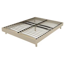 Sommier + jeu de pieds 140x190 Decokit 2x18 lattes Chêne Clair