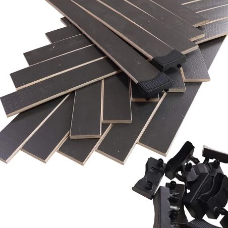 30 lattes grises + 60 embouts - 680x48x8 mm - lit 140 - pour sommier / bz / clic clac 30 lattes grises + 60 embouts - 680x48x8 mm - lit 140 - pour sommier / bz / clic clac