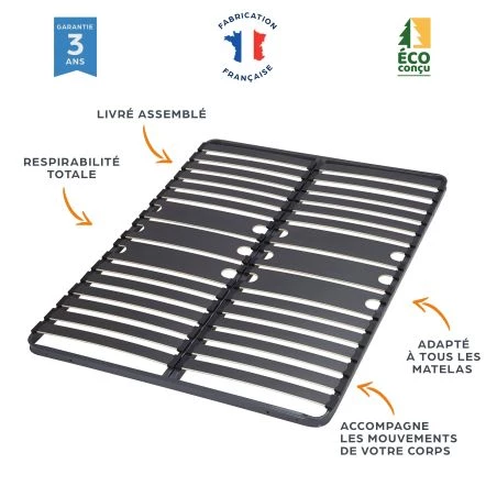 Sommier 90x190 15 lattes C416
