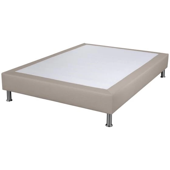 Sommier tapissier + pieds 140x190 SP18 13 lattes sahara