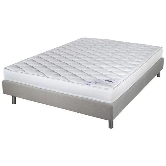 Sommier + Pieds + Matelas Marly Newkit Lin 140x190