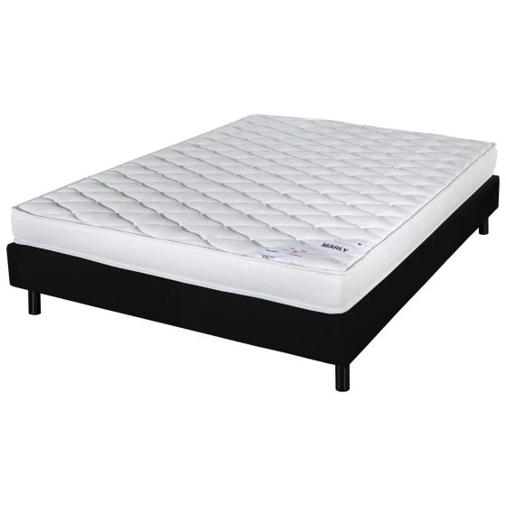 Sommier + Pieds + Matelas Marly Newkit Gris 140x190