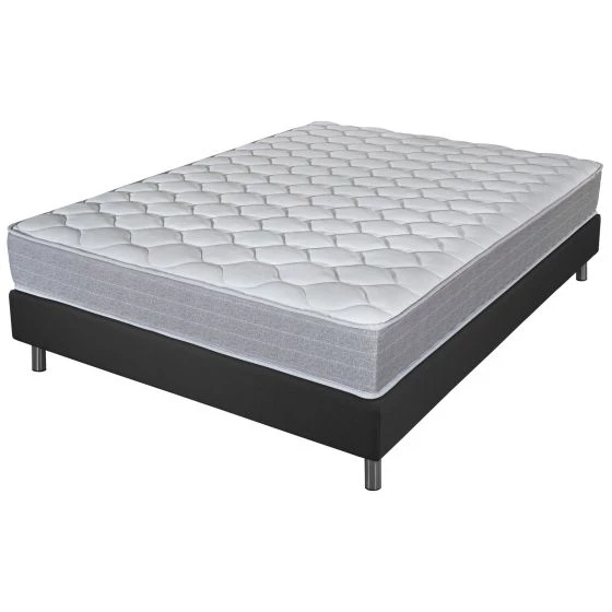Sommier + Pieds + Matelas Madere Newkit Anthracite 160x200