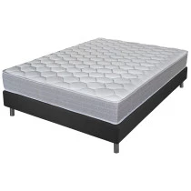 Sommier + Pieds + Matelas Madere Newkit Anthracite 160x200