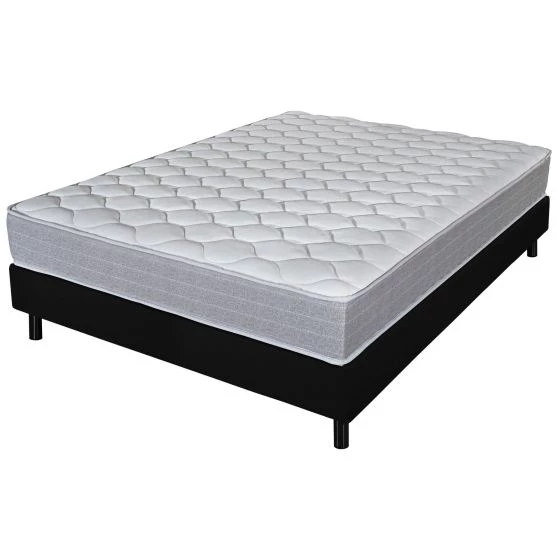 Sommier + Pieds + Matelas Madere Newkit Gris 140x190