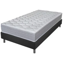 Sommier + Pieds + Matelas Madere Newkit Anthracite 90x190