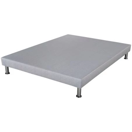 Sommier tapissier SR9 + jeu de pieds 160x200 gris