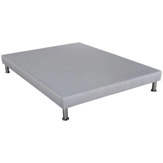 Sommier tapissier SR9 + jeu de pieds 160x200 gris