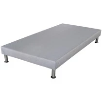 Sommier tapissier SR9 + jeu de pieds 90x190 gris