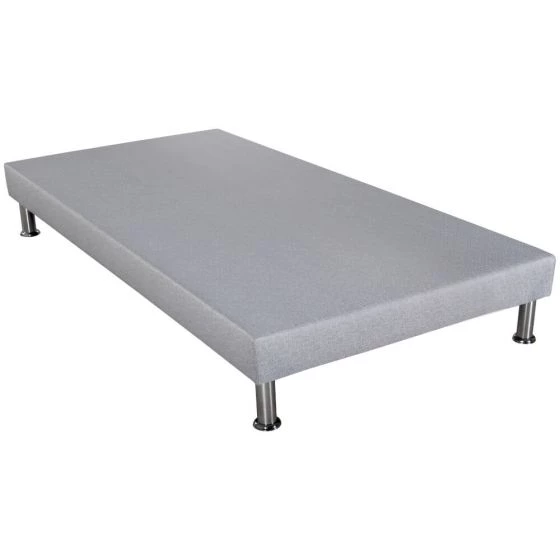 Sommier tapissier SR9 + jeu de pieds 90x190 gris