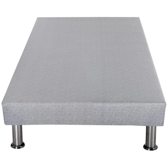Sommier tapissier SR9 + jeu de pieds 90x190 gris