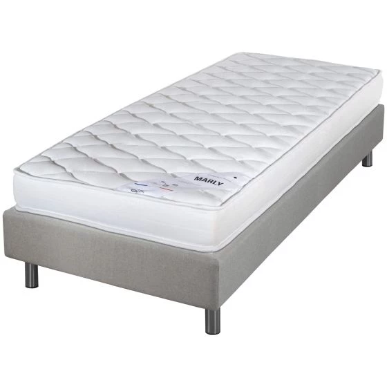 Sommier + Pieds + Matelas Marly Newkit Lin 90x190