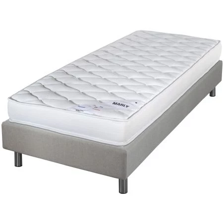 Sommier + Pieds + Matelas Marly Newkit Lin 90x190