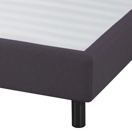 Sommier + Pieds + Matelas Madere Newkit Anthracite 140x190