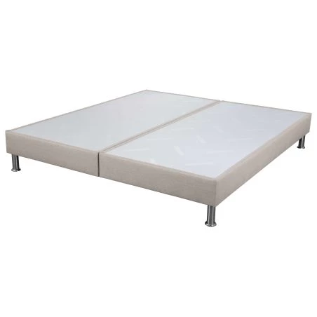 Sommier tapissier + pieds 90+90x200 SP18 26 lattes sahara