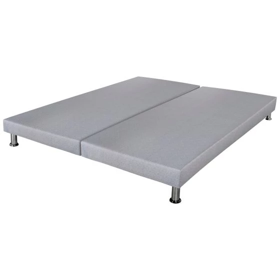 Sommier tapissier SR9 + jeu de pieds 90+90x190 gris