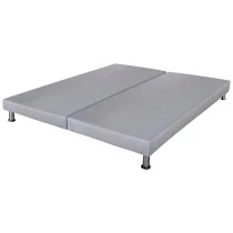 Sommier tapissier SR9 + jeu de pieds 90+90x190 gris
