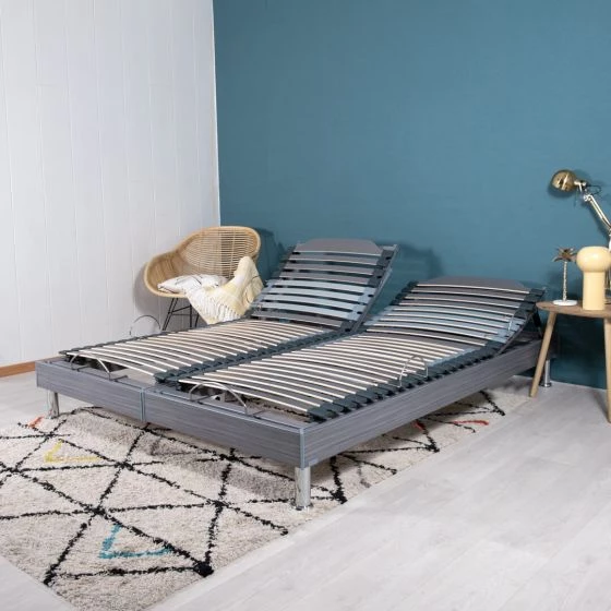 Lit relaxation électrique S62 + matelas Myriade 90+90x200