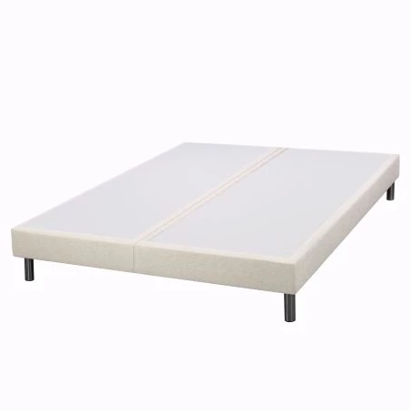 Sommier tapissier + pieds 2x80x200 SR15 12 lattes sahara Sommier tapissier + pieds 2x80x200 SR15 12 lattes sahara