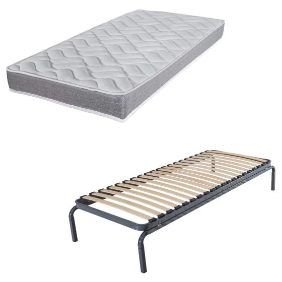 Lit métal gigogne + matelas Morgan 90x190