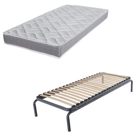 Lit métal gigogne + matelas Morgan 90x190