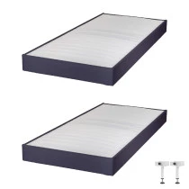 Sommier tapissier 70+70x190 Omega tissu volcan 18 lattes