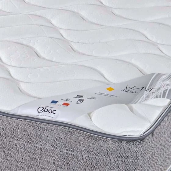 Lit métal gigogne + matelas Wave 90x190