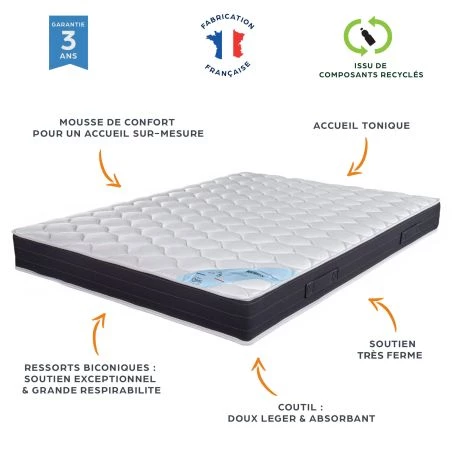 Matelas 160x200 Rubis ressorts