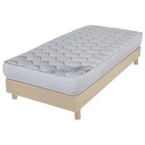 Sommier + Pieds + Matelas Chêne Clair DecoKit 90x190