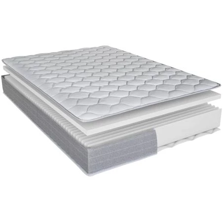 Sommier + Pieds + Matelas Madere Newkit Lin 140x190