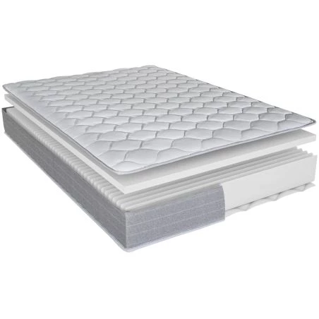 Sommier démonté + matelas Madere + pieds 140x190