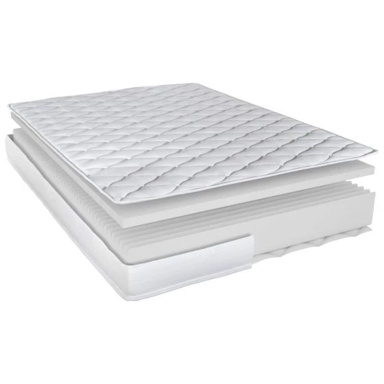 Sommier + Pieds + Matelas Marly Newkit Anthracite 140x190