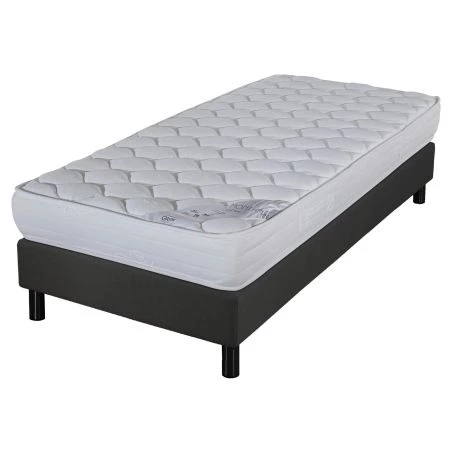 Sommier + Pieds + Matelas Newkit Anthracite 90x190 Sommier + Pieds + Matelas Newkit Anthracite 90x190