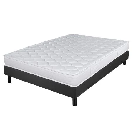 Sommier + Pieds + Matelas Newkit Anthracite 160x200 Sommier + Pieds + Matelas Newkit Anthracite 160x200