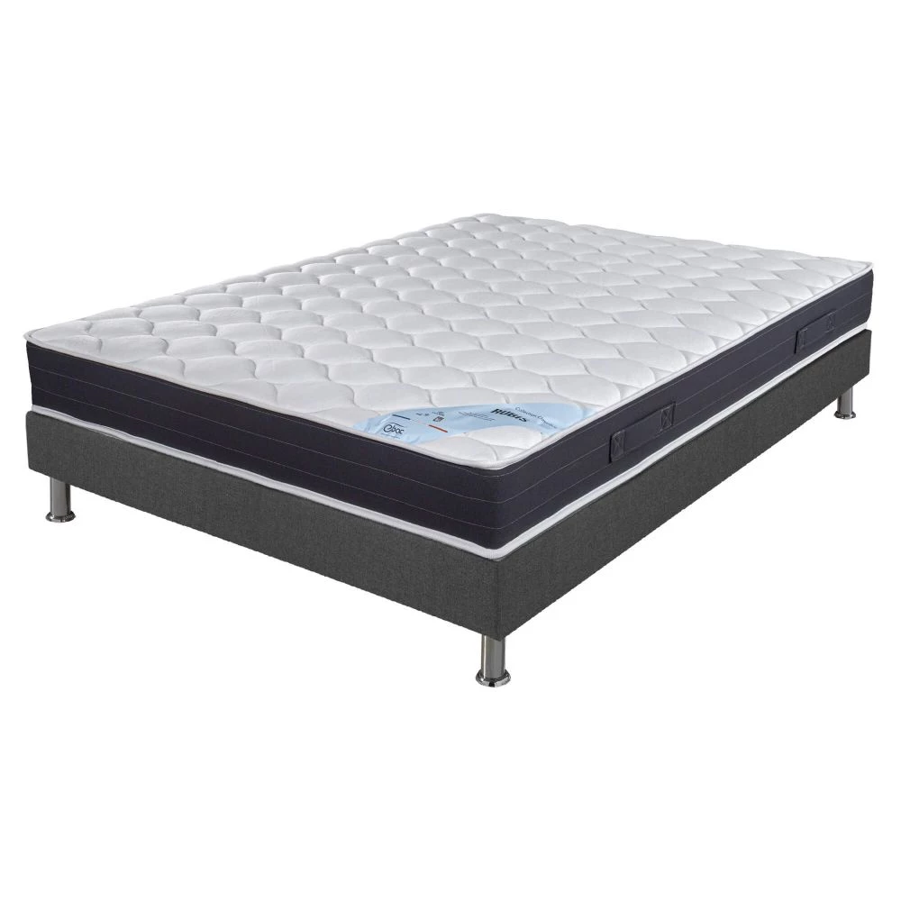 Ensemble tapissier Rubis Omega anthracite 160x200