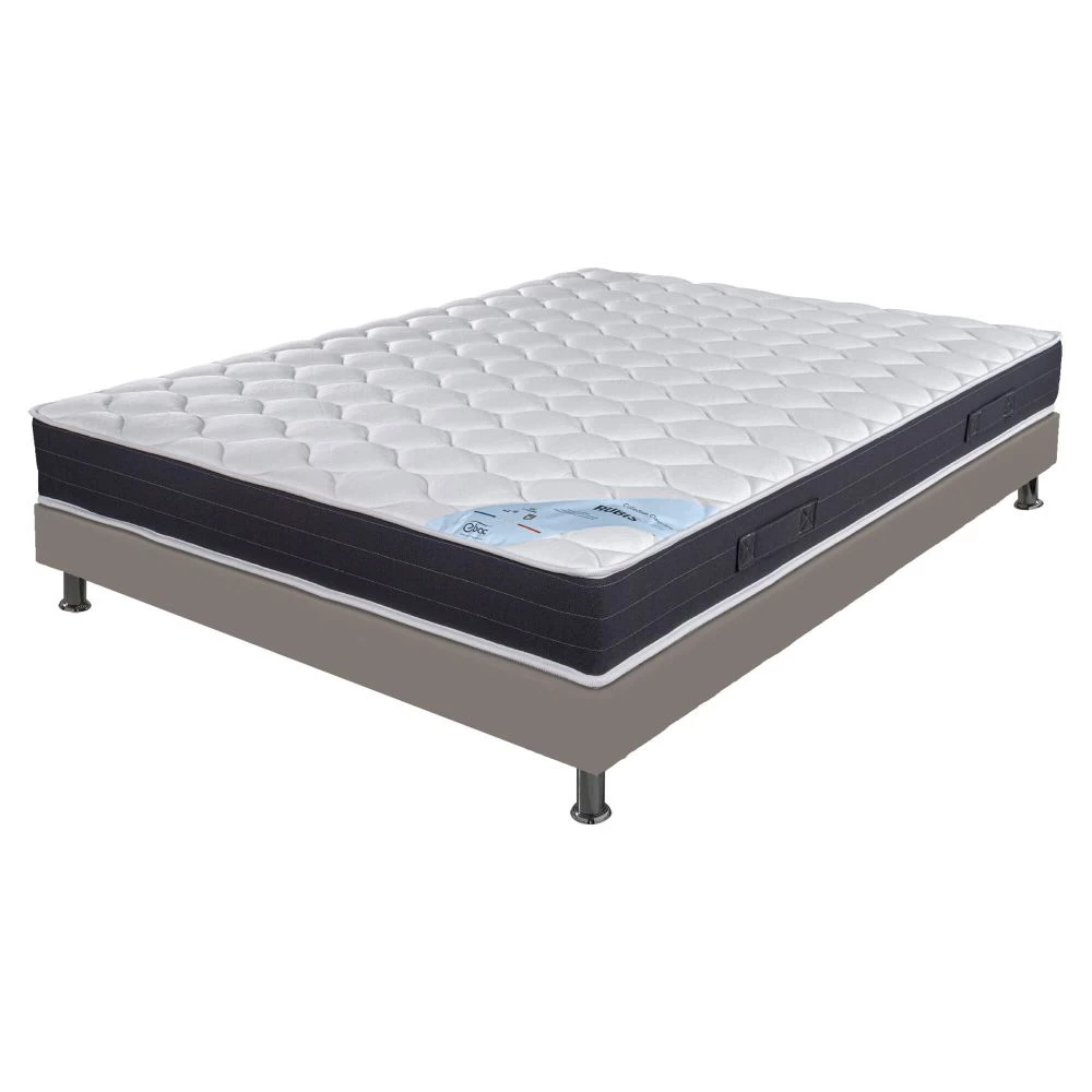 Ensemble tapissier Rubis Omega simili taupe 160x200