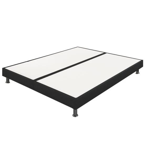 Sommier tapissier + pieds 80+80x200 SP18 26 lattes anthracite