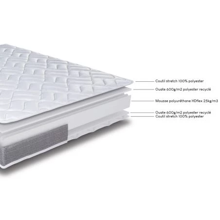Lit métal gigogne + matelas Morgan 90x190