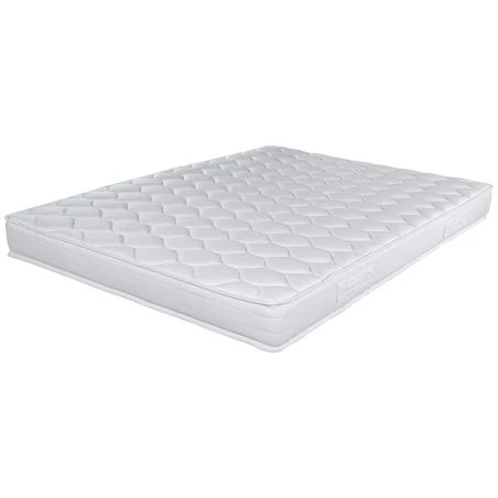Sommier + Pieds + Matelas Montana Newkit tissu Crème 140x190