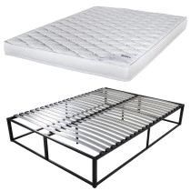 Sommier surélevé KIT K27 + matelas Marly 140x190