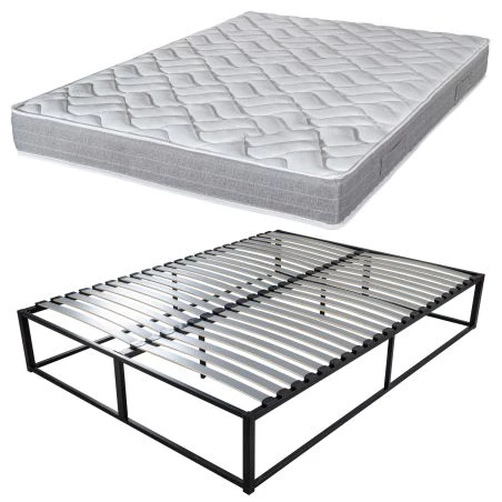 Sommier surélevé KIT K27 + matelas Maryland 140x190 Sommier surélevé KIT K27 + matelas Maryland 140x190