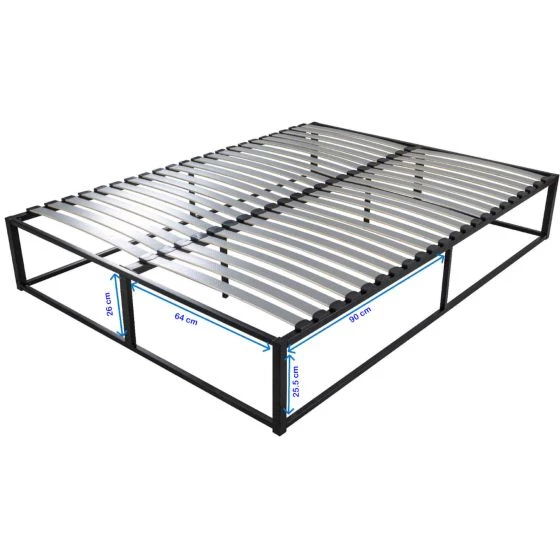 Sommier surélevé KIT K27 + matelas Marly 140x190
