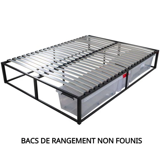 Sommier surélevé KIT K27 + matelas Marly 140x190