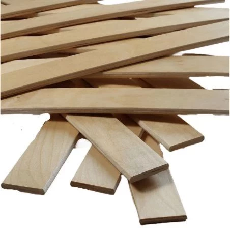15 lattes + embouts - 780x53x8 mm - lit 160 - pour sommier / bz / clic clac