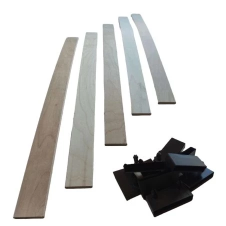5 lattes + embouts - 780x53x8 mm - lit 160 - pour sommier / bz / clic clac 5 lattes + embouts - 780x53x8 mm - lit 160 - pour sommier / bz / clic clac