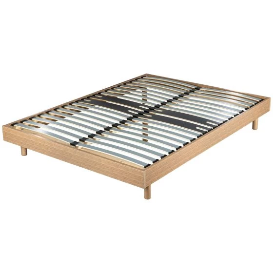 Sommier + Pieds + Matelas Chêne Oak DecoKit 160x200