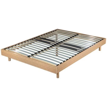 Sommier + Pieds + Matelas Chêne Oak DecoKit 160x200