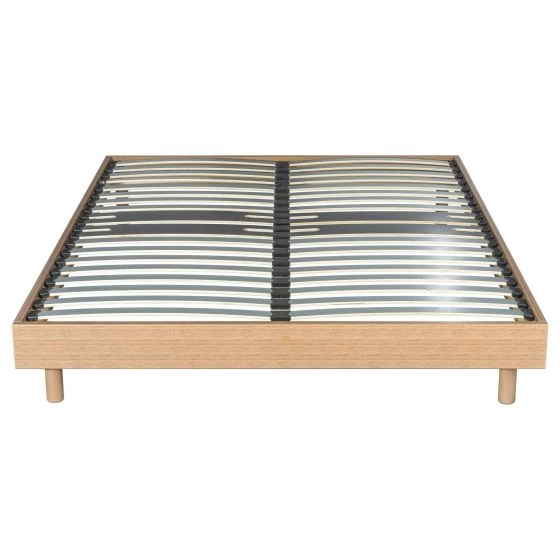 Sommier + Pieds + Matelas Chêne Oak DecoKit 160x200