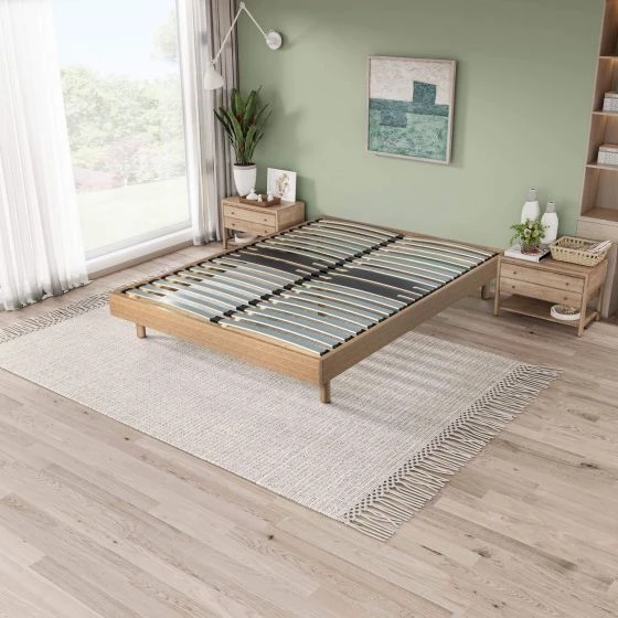 Sommier + Pieds + Matelas Chêne Oak DecoKit 160x200